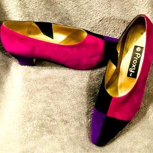 Proxy 8 1/2 M Black, Purple and Fuchsia Suede